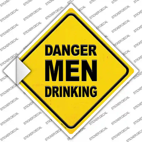 Danger Men Drinking Novelty Diamond Sticker Decal