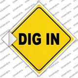 Dig In Novelty Diamond Sticker Decal