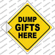 Dump Gifts Here Novelty Diamond Sticker Decal