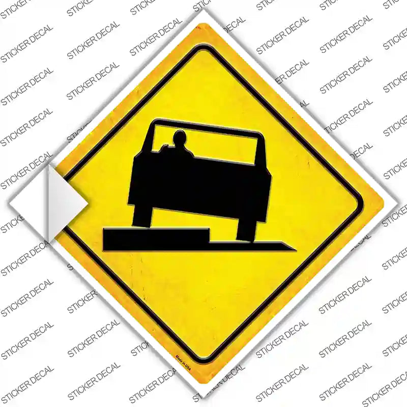 Uneven Pavement Novelty Diamond Sticker Decal