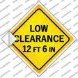Low Clearance 12ft 6in Novelty Diamond Sticker Decal
