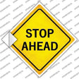 Stop Ahead Novelty Diamond Sticker Decal