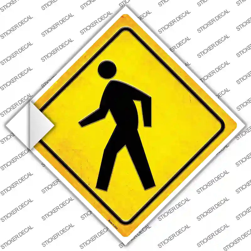 Crosswalk Novelty Diamond Sticker Decal