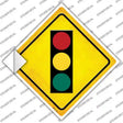 Traffic Signal Novelty Diamond Sticker Decal