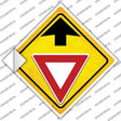 Yield Ahead Textured Novelty Diamond Sticker Decal
