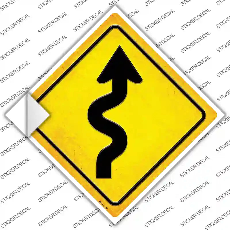 Winding Road Novelty Diamond Sticker Decal