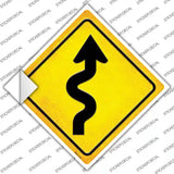 Winding Road Novelty Diamond Sticker Decal