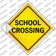 School Crossing Novelty Diamond Sticker Decal