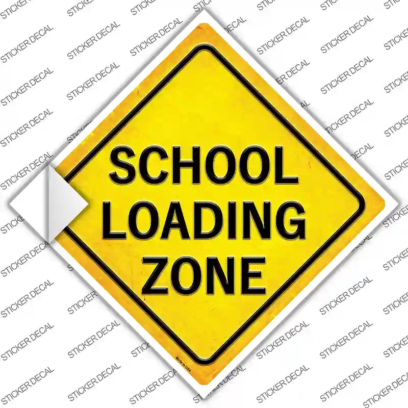 School Loading Zone Novelty Diamond Sticker Decal