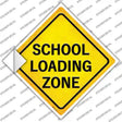 School Loading Zone Novelty Diamond Sticker Decal
