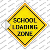 School Loading Zone Novelty Diamond Sticker Decal