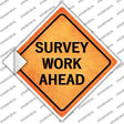 Survey Work Ahead Novelty Diamond Sticker Decal