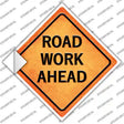 Road Work Ahead Novelty Diamond Sticker Decal