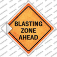 Blasting Zone Ahead Novelty Diamond Sticker Decal