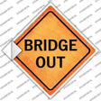 Bridge Out Novelty Diamond Sticker Decal