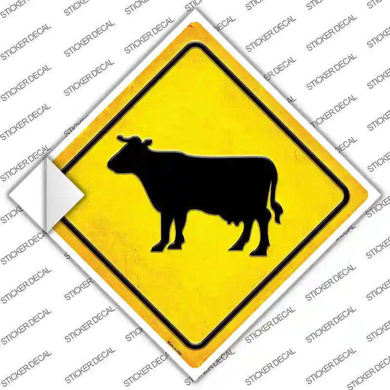 Cow Novelty Diamond Sticker Decal