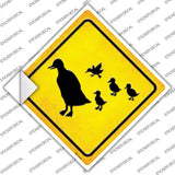 Duck and Ducklings Novelty Diamond Sticker Decal