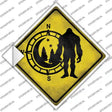 Bigfoot Wilderness Compass Novelty Diamond Sticker Decal