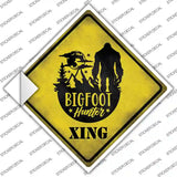 Bigfoot Hunter Xing Novelty Diamond Sticker Decal