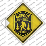 Bigfoot Hunting Permit Novelty Diamond Sticker Decal