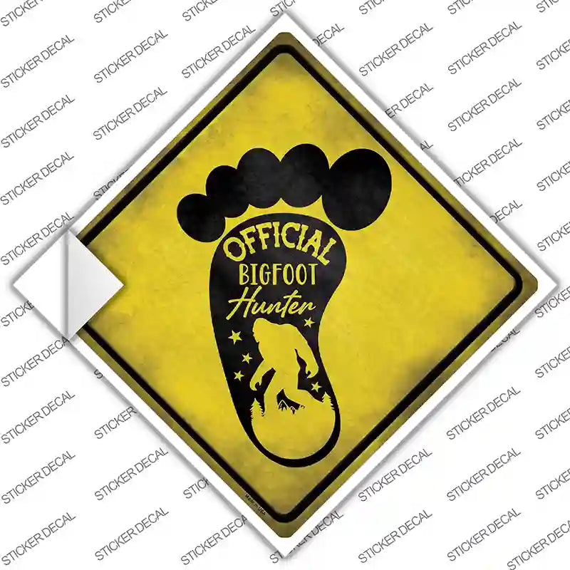Official Bigfoot Hunter Novelty Diamond Sticker Decal
