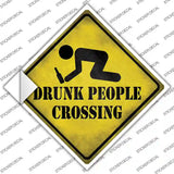 Drunk People Crossing Novelty Diamond Sticker Decal