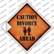 Caution Divorce Ahead Novelty Diamond Sticker Decal