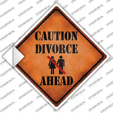 Caution Divorce Ahead Novelty Diamond Sticker Decal
