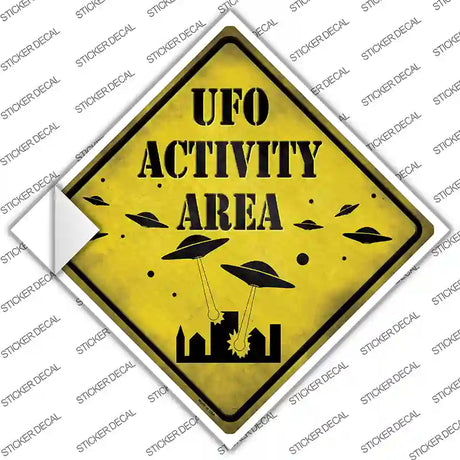 UFO Activity Area Novelty Diamond Sticker Decal