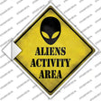 Aliens Activity Area Novelty Diamond Sticker Decal