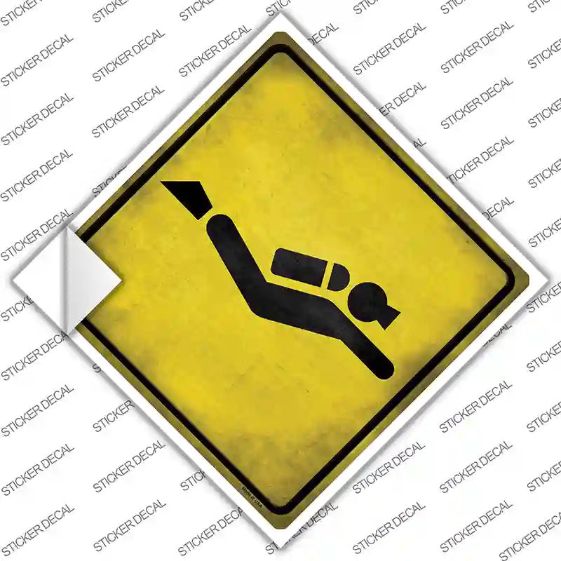 Scuba Diver Novelty Diamond Sticker Decal