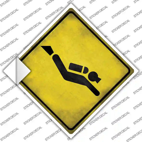 Scuba Diver Novelty Diamond Sticker Decal