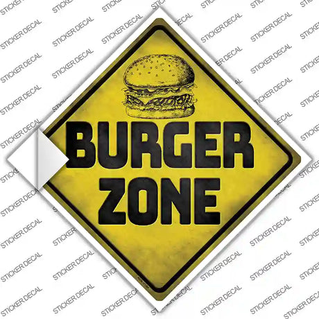 Burger Zone Novelty Diamond Sticker Decal