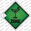 Martini Zone Green Novelty Diamond Sticker Decal