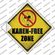 Karen Free Zone Novelty Diamond Sticker Decal