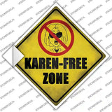 Karen Free Zone Novelty Diamond Sticker Decal