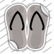 Tan Solid Novelty Flip Flops Sticker Decal Small
