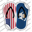 USA|Louisiana Flag Novelty Flip Flops Sticker Decal Small