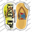 New Jersey|NJ Flag Novelty Flip Flops Sticker Decal Small