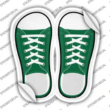 Green Solid Novelty Shoe Outlines Sticker Decal Small