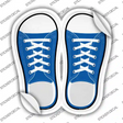 Blue Solid Novelty Shoe Outlines Sticker Decal Small
