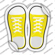 Yellow Solid Novelty Shoe Outlines Sticker Decal Small