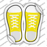Yellow Solid Novelty Shoe Outlines Sticker Decal Small