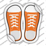 Orange Solid Novelty Shoe Outlines Sticker Decal Small
