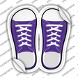 Purple Solid Novelty Shoe Outlines Sticker Decal Small