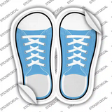 Light Blue Solid Novelty Shoe Outlines Sticker Decal Small