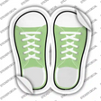 Lime Green Solid Novelty Shoe Outlines Sticker Decal Small