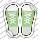 Lime Green Solid Novelty Shoe Outlines Sticker Decal Small