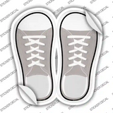 Tan Solid Novelty Shoe Outlines Sticker Decal Small