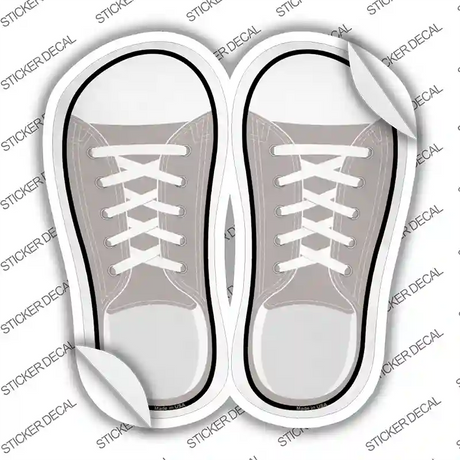 Tan Solid Novelty Shoe Outlines Sticker Decal Small